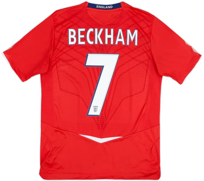 2008-10 England Away Shirt Beckham #7 - 5/10 - (S)