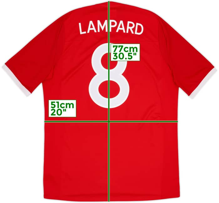 2010-11 England Away Shirt Lampard #8 - 10/10 - (L)