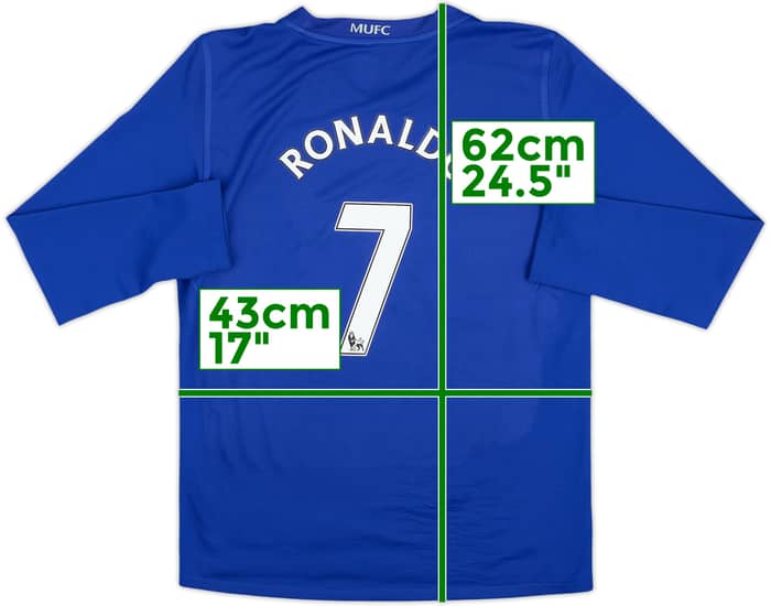 2008-09 Manchester United Third L/S Shirt Ronaldo #7 - 8/10 - (L.Boys)