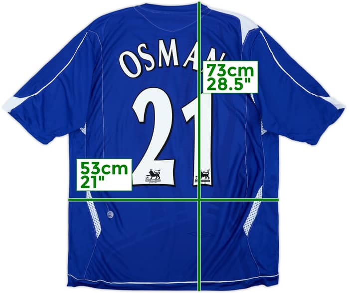 2006-07 Everton Home Shirt Osman #21 - 7/10 - (L)