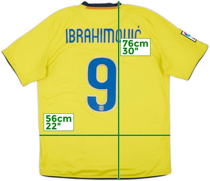 2008-10 Barcelona Away Shirt Ibrahimovic #9 - 5/10 - (L)