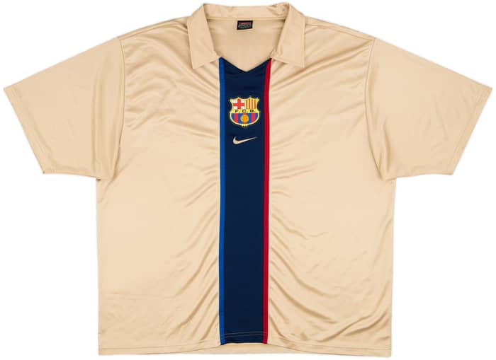 Camiseta básica de visitante del Barcelona 2001-03 Rivaldo #10 - 7/10 - (XXL)
