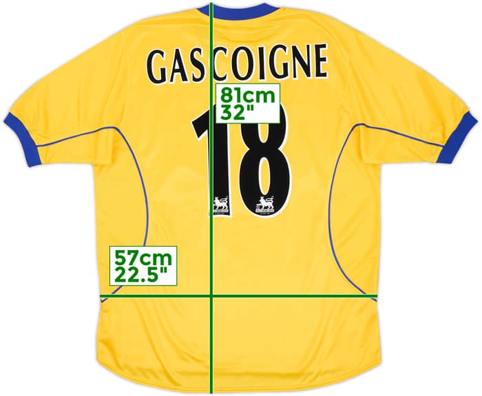 2000-01 Everton Away Shirt Gascoigne #18 - 8/10 - (L)