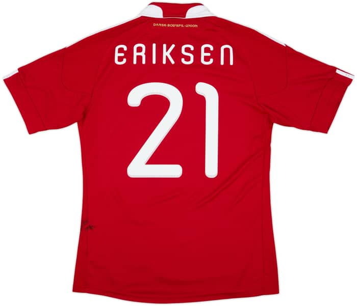 2010-11 Denmark Home Shirt Eriksen #21 - 5/10 - (M)