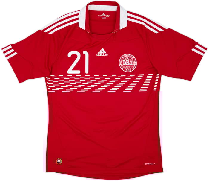 2010-11 Denmark Home Shirt Eriksen #21 - 5/10 - (M)
