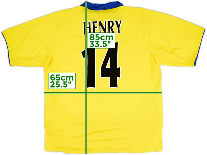 2003-05 Arsenal Away Shirt Henry #14 - 8/10 - (XXL)