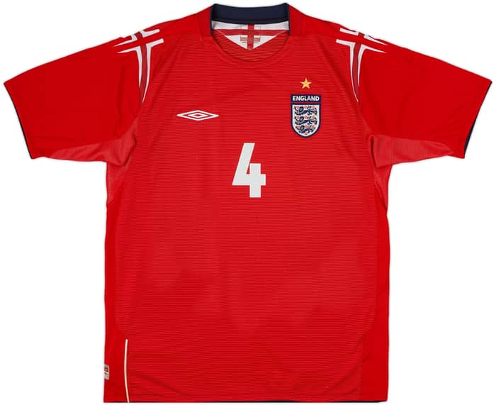 2004-06 Inglaterra Camiseta Visitante Gerrard #4 - 6/10 - (L)