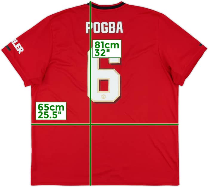 2019-20 Manchester United Home Shirt Pogba #6 - 8/10 - (XXL)