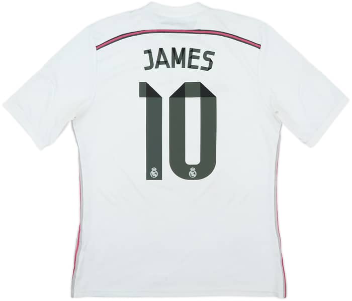 2014-15 Real Madrid Home Shirt James #10 - 6/10 - (L)