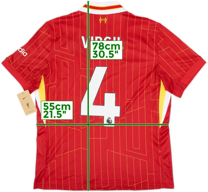 2024-25 Liverpool Home Shirt Virgil #4 (L)
