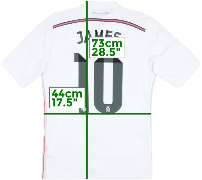 2014-15 Real Madrid Home Shirt James #10 - 6/10 - (S)