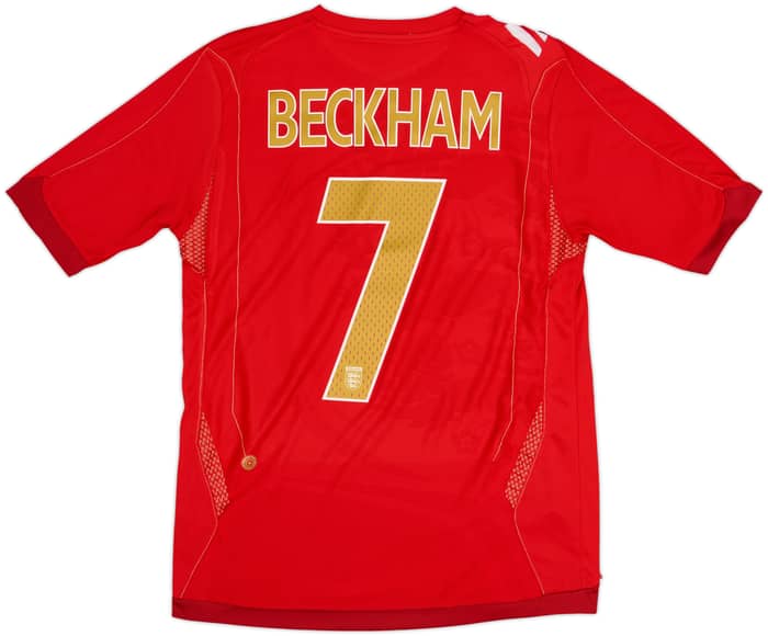 2006-08 England Away Shirt Beckham #7 - 6/10 - (S)