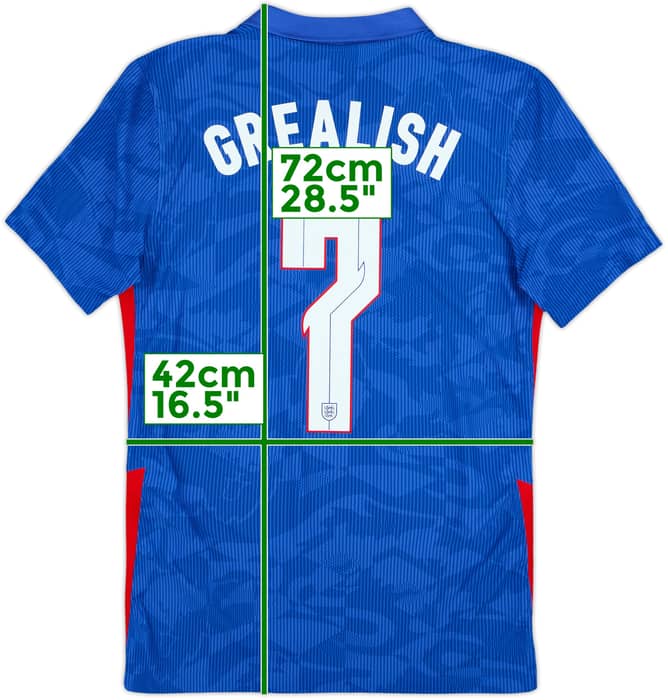 2020-21 England Authentic Away Shirt Grealish #7 - 10/10 - (S)