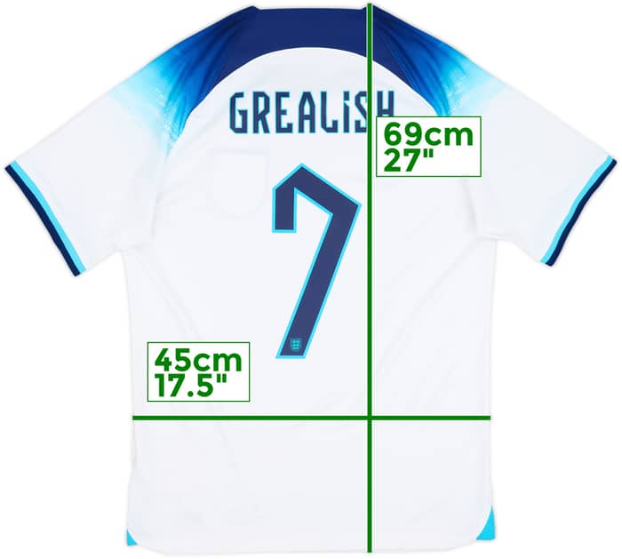 Camiseta de local de Inglaterra 2022-23 Grealish #7 - 5/10 - (S)