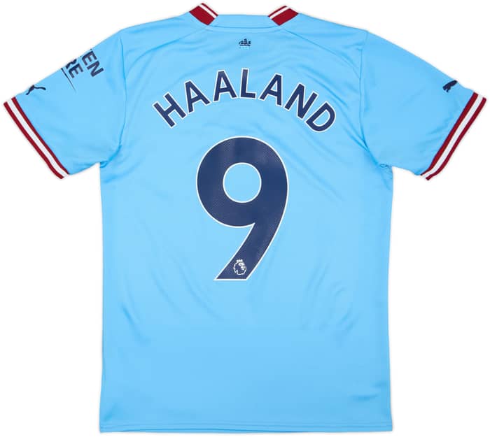 2022-23 Manchester City Home Shirt Haaland #9 - 10/10 - (S)