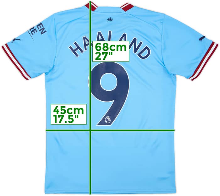2022-23 Manchester City Home Shirt Haaland #9 - 10/10 - (S)