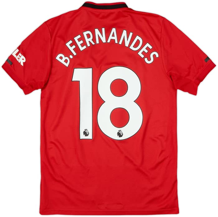 2019-20 Manchester United Home Shirt B.Fernandes #18 - 6/10 - (S)