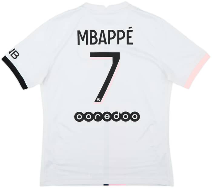 Camiseta de visitante del Paris Saint-Germain 2021-22 Mbappe #7 - 10/10 - (M)