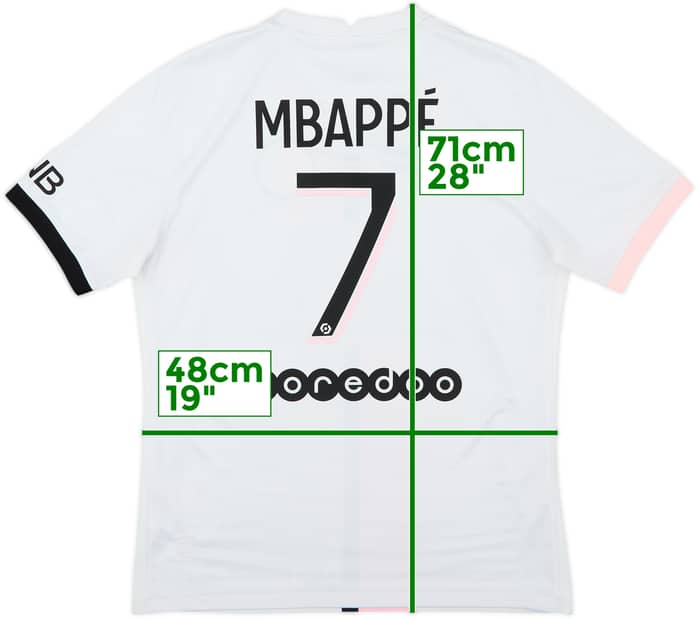 Camiseta de visitante del Paris Saint-Germain 2021-22 Mbappe #7 - 10/10 - (M)
