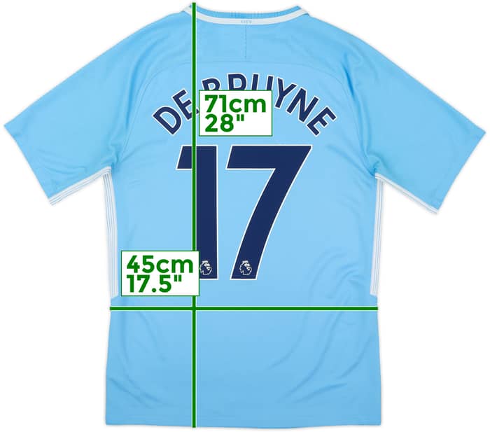 2017-18 Manchester City Home Shirt De Bruyne #17 - 6/10 - (S)