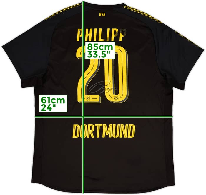2017-18 Borussia Dortmund Signed Away Shirt Philipp #20 - 5/10 - (XXL)