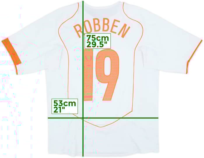 2004-06 Netherlands Away Shirt Robben #19 - 6/10 - (L)