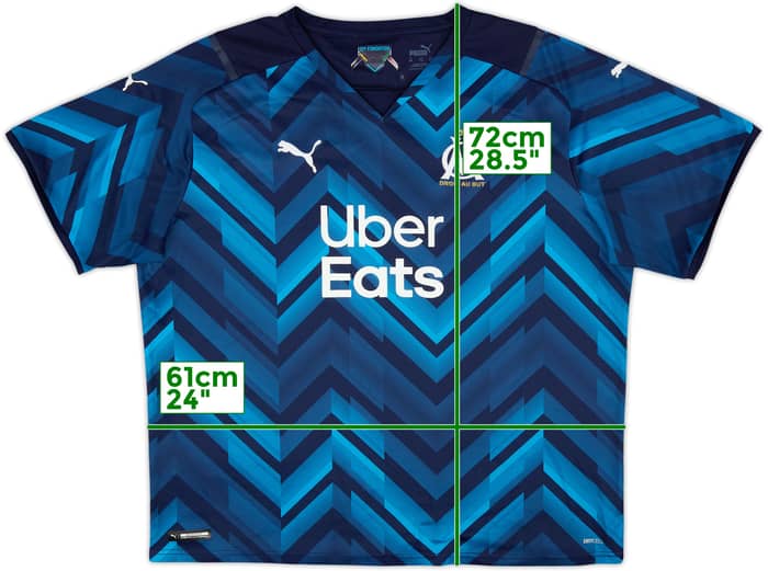 2021-22 Olympique Marseille Away Shirt - 9/10 - (XXL)
