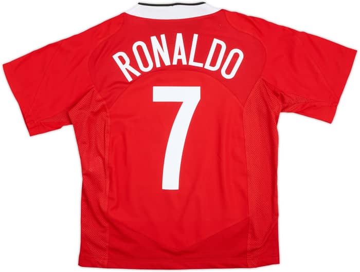 2004-06 Manchester United Home Shirt Ronaldo #7 - 9/10 - (L)