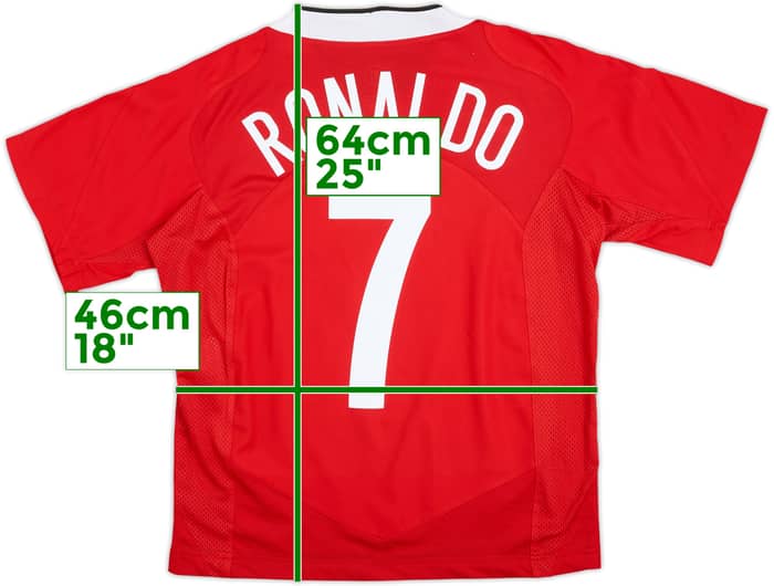 2004-06 Manchester United Home Shirt Ronaldo #7 - 9/10 - (L)