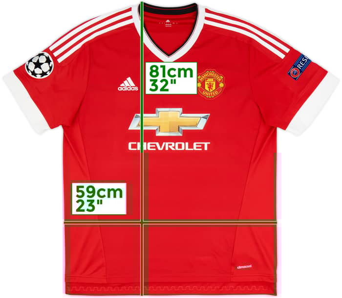 2015-16 Manchester United Home Shirt - 8/10 - (XL)
