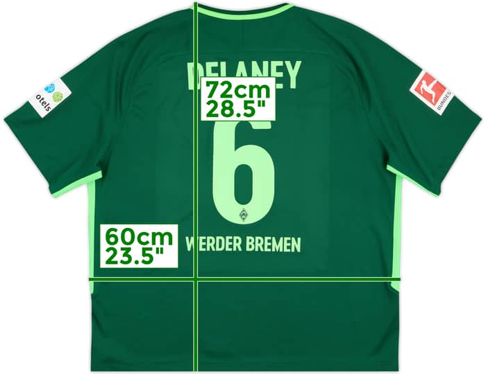 2017-18 Werder Bremen Home Shirt Delaney #6 - 8/10 - (XXL)