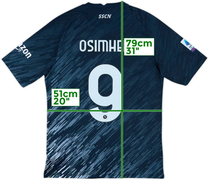2022-23 Napoli Third Shirt Osimhen #9 - 7/10 - (XXL)