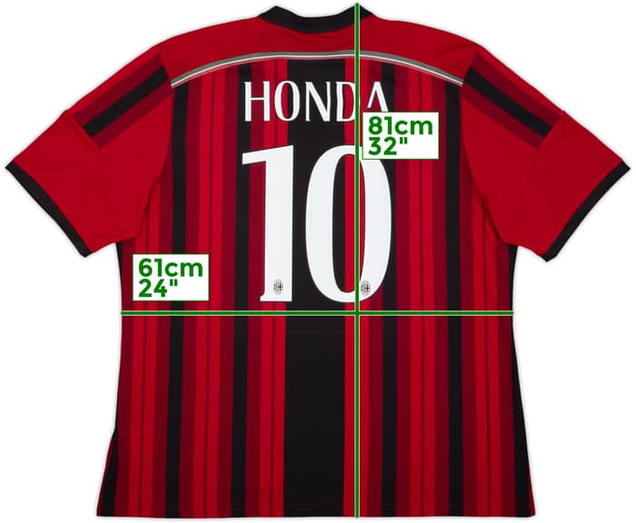 2014-15 AC Milan Home Shirt Honda #10 - 10/10 - (XXL)