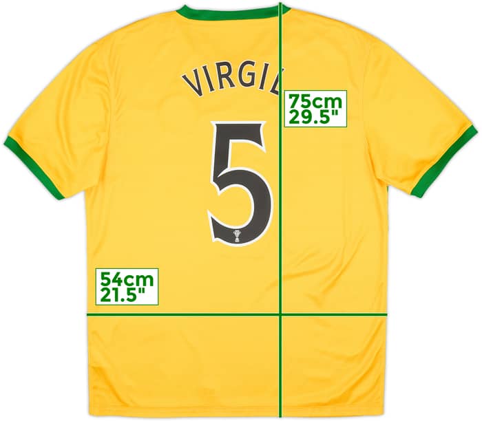 2013-14 Celtic Away Shirt Virgil #5 - 8/10 - (L)