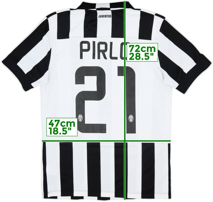 2014-15 Juventus Home Shirt Pirlo #21 - 8/10 - (M)