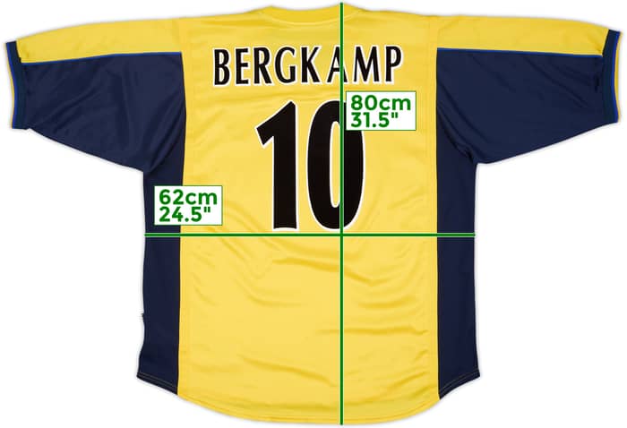 1999-01 Arsenal Away Shirt Bergkamp #10 - 8/10 - (XXL)