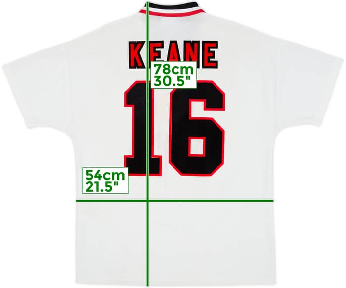 1996-97 Manchester United Away Shirt Keane #16 - 6/10 - (L)