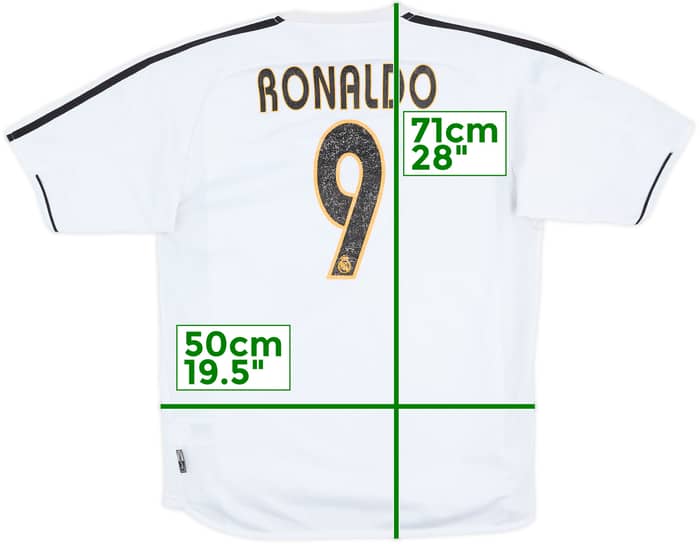 2003-04 Real Madrid Camiseta Local Ronaldo #9 - 5/10 - (M)