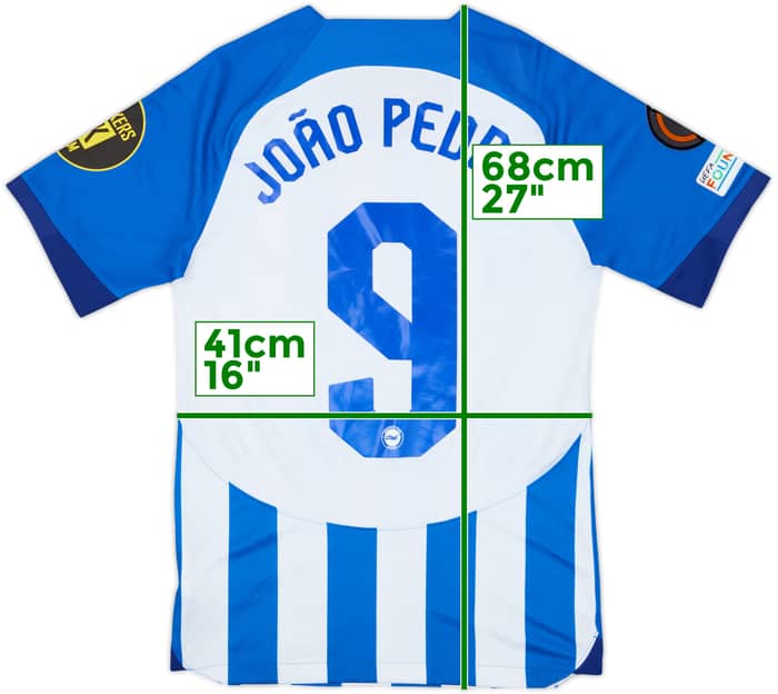 2023-24 Brighton Home Shirt Joao Pedro #9 - 9/10 - (XS)