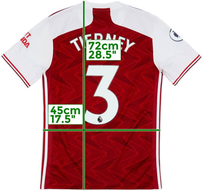 2020-21 Arsenal Home Shirt Tierney #3 - 7/10 - (S)