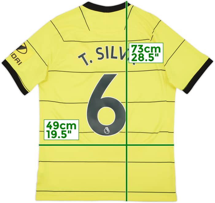 2021-22 Chelsea Away Shirt T.Silva #6 - 8/10 - (M)