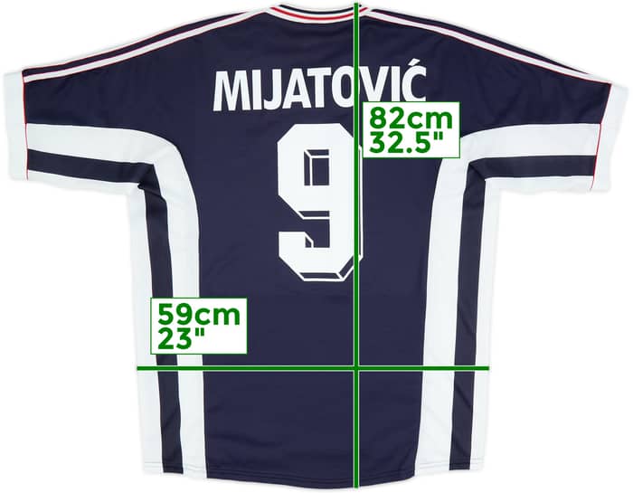 1998-99 Yugoslavia Home Shirt Mijatovic #9 - 8/10 - (L)
