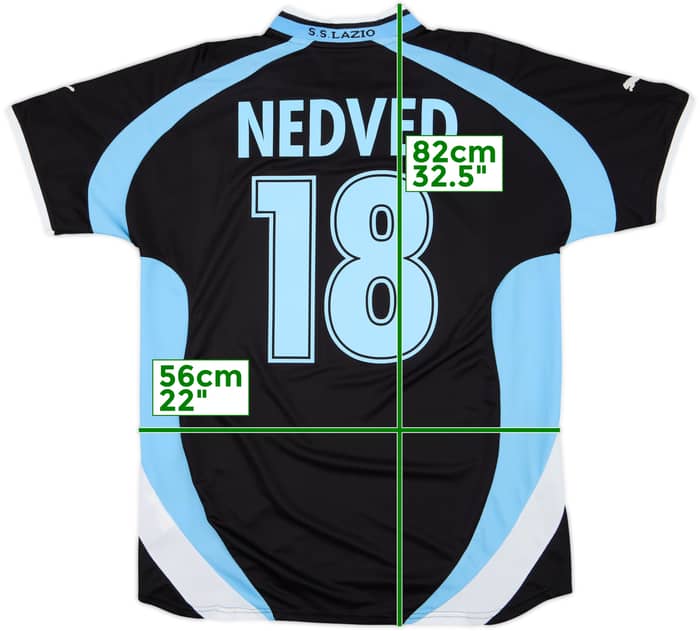 2000-01 Lazio Away Shirt Nedved #18 - 7/10 - (XL)