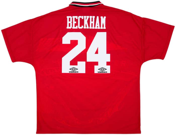 1994-96 Manchester United Home Shirt Beckham #24 - 10/10 - (XXL)