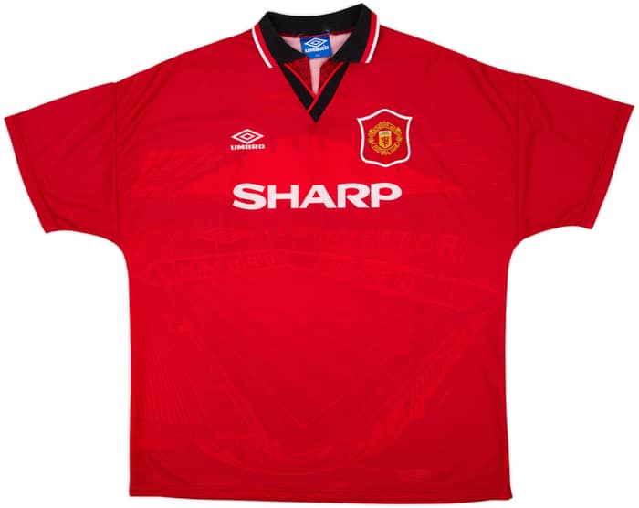 1994-96 Manchester United Home Shirt Beckham #24 - 10/10 - (XXL)