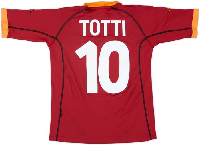 2001-02 Roma Home Shirt Totti #10 - 6/10 - (M)