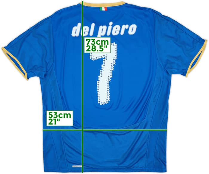 Camiseta de local de Italia 2007-08 Del Piero #7 - 7/10 - (L)