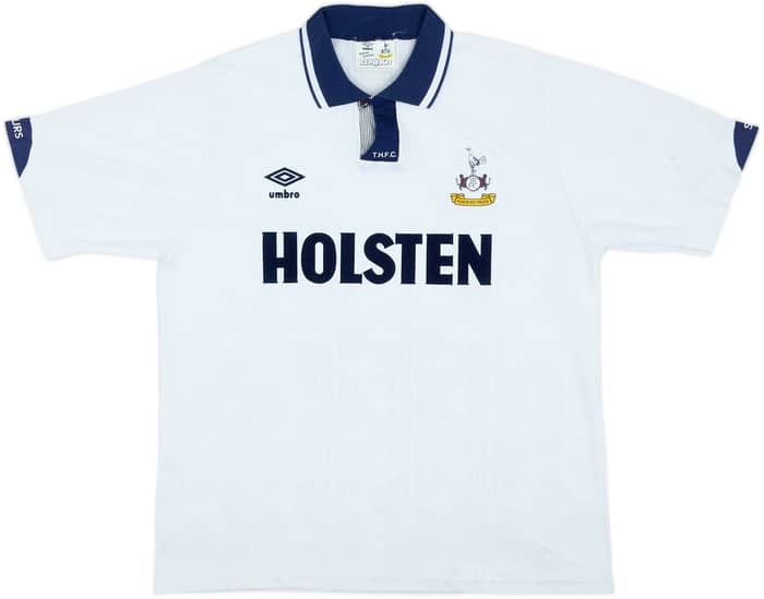 1991-93 Tottenham Home Shirt - 9/10 - (L)