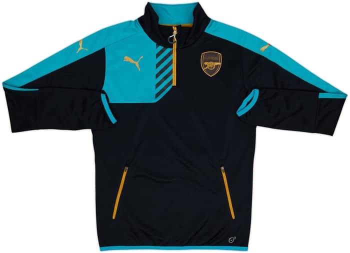 2015-16 Arsenal Puma 1/4 Zip Sweat Top - 8/10 - (S)