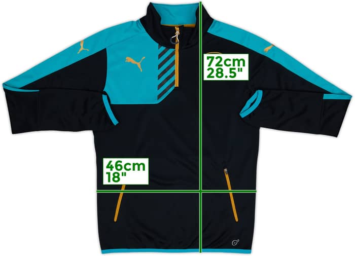 2015-16 Arsenal Puma 1/4 Zip Sweat Top - 8/10 - (S)